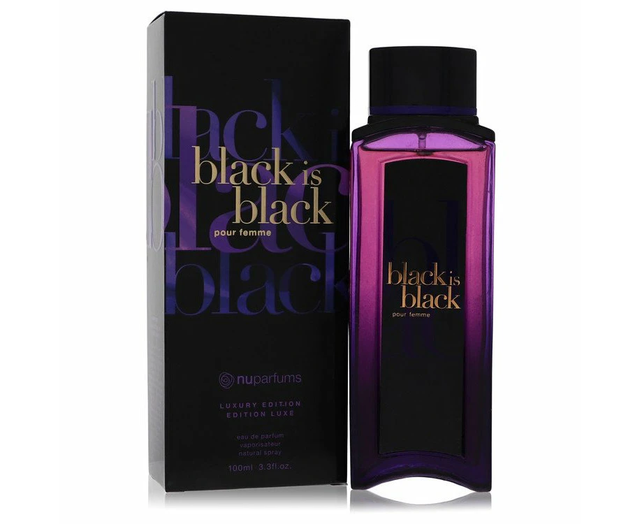 Black is Black by Nu Parfums Eau De Parfum Spray 3.3 oz for Women