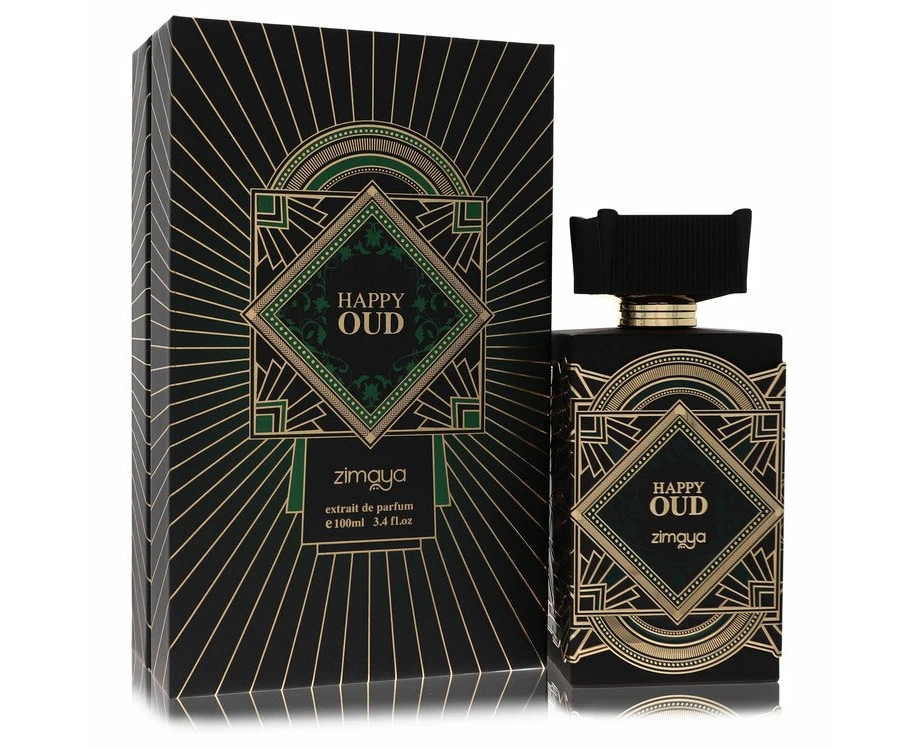 Afnan Zimaya Happy Oud by Afnan Extrait De Parfum Spray (Unisex) 3.4 oz for Men