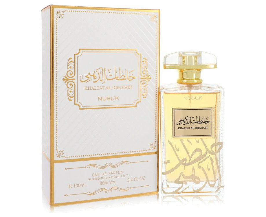 Khaltat Al Dhahabi by Nusuk Eau De Parfum Spray (Unisex) 3.4 oz for Men