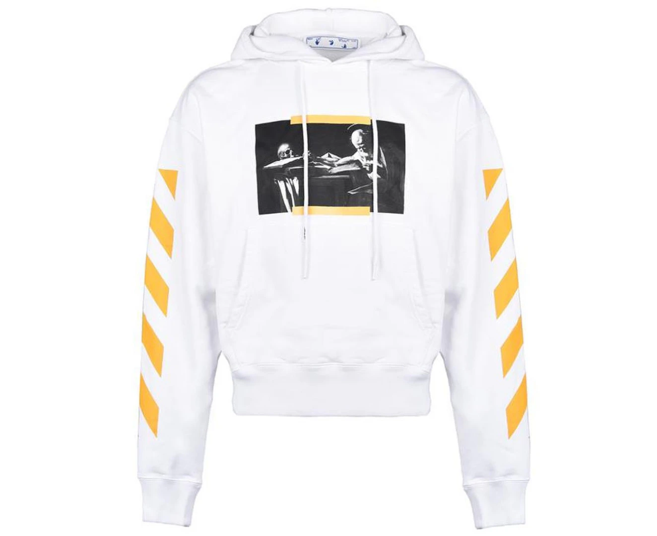 Off White Mens OMBB037F21FLE0110184 Hoodie White