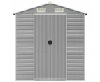 Nnevl Garden Shed Light Grey 191x895x198 Cm Galvanised Steel