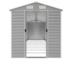 Nnevl Garden Shed Light Grey 191x895x198 Cm Galvanised Steel