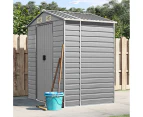 Nnevl Garden Shed Light Grey 191x130x198 Cm Galvanised Steel