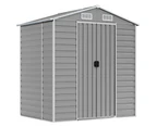 Nnevl Garden Shed Light Grey 191x130x198 Cm Galvanised Steel