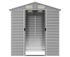 Nnevl Garden Shed Light Grey 191x130x198 Cm Galvanised Steel