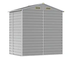 Nnevl Garden Shed Light Grey 191x130x198 Cm Galvanised Steel