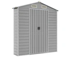 Nnevl Garden Shed Light Grey 191x130x198 Cm Galvanised Steel