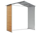 Nnevl Garden Shed Light Brown 191x130x198 Cm Galvanised Steel