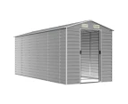 Nnevl Garden Shed Light Grey 191x470x198 Cm Galvanised Steel