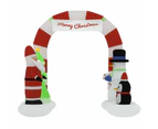 Nnevl Christmas Inflatable Santa & Snowman Arch Gate Led 260 Cm