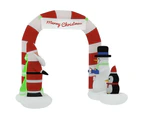 Nnevl Christmas Inflatable Santa & Snowman Arch Gate Led 260 Cm