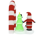 Nnevl Christmas Inflatable Santa & Snowman Arch Gate Led 260 Cm