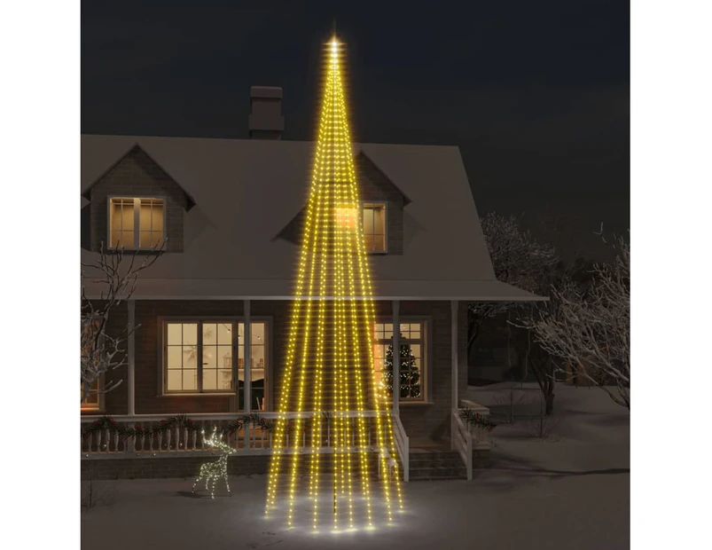 Nnevl Christmas Tree On Flagpole Warm White 1134 Leds 800 Cm