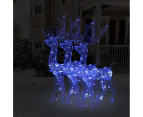 Nnevl Acrylic Reindeer Christmas Decorations 3 Pcs 120 Cm Blue