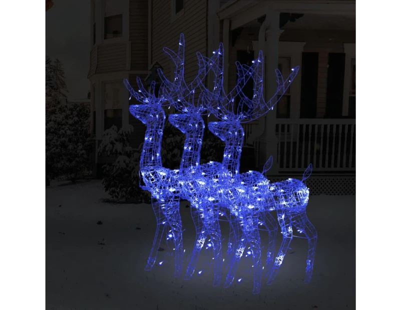 Nnevl Acrylic Reindeer Christmas Decorations 3 Pcs 120 Cm Blue