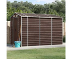 Nnevl Garden Shed Brown 191x300x198 Cm Galvanised Steel