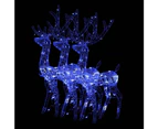 Nnevl Acrylic Reindeer Christmas Decorations 3 Pcs 120 Cm Blue