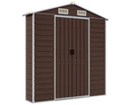 Nnevl Garden Shed Brown 191x300x198 Cm Galvanised Steel