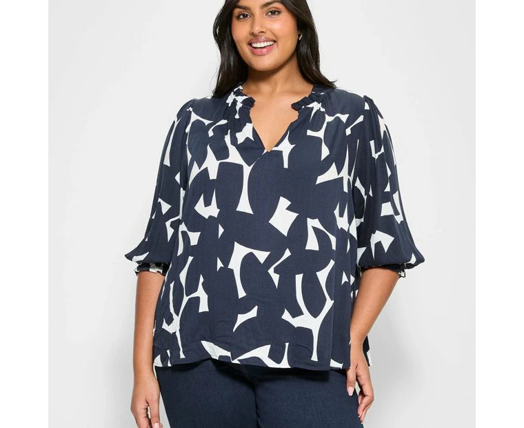 Target Plus Size Shirred Cuff Blouse