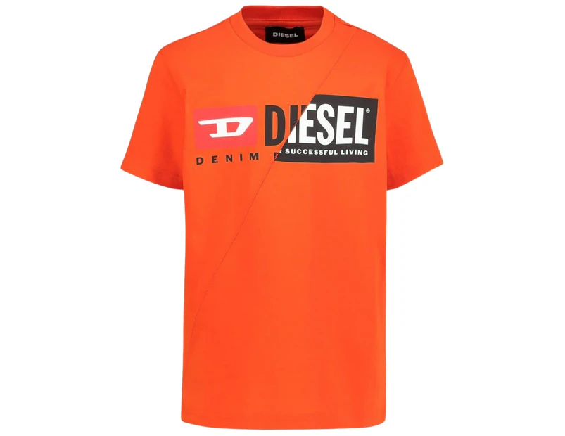 Diesel Mens T-Diego-Cuty 37A T-Shirt Orange