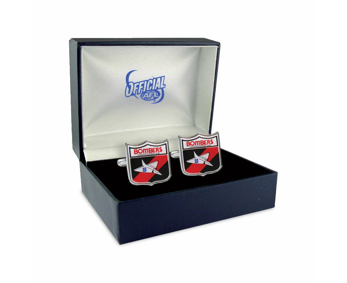 Essendon Bombers AFL Footy Heritage Retro Shield Mens Cufflinks