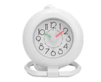 Fashionable Waterproof Dual Use Hanging Table Clock Bathroom Kitchen Home Decoration (White)