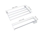 Household Bathroom Space Aluminum Wall Mounted Double Layer Bath Towel Holder Towel Rack Storage Rack 40cm