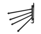 Stainless Steel Swivel Towel Hanger Holder Black Rotating Movable Towel Bar for Bathroom Wardrobe Kitchen4 Arms