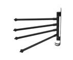 Stainless Steel Swivel Towel Hanger Holder Black Rotating Movable Towel Bar for Bathroom Wardrobe Kitchen4 Arms