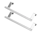 2Pcs Stainless Steel Hanging Towel Rack No Punch Bathroom Hanger for Home Hotel Apartment23CM