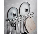 Stainless Steel Wall Hook Hanger Coat Robe Towel Hat Clothes Rack for Kitchen Bathroom