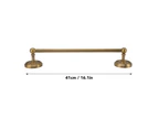 All Copper Bathroom Towel Bar European Style Wall Mounted Towel Rack for Bathroom 41cm Antique Color