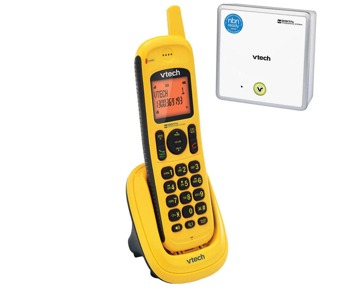 VTech DECT Cordless Home Telephone Headset/Voice Comms Bridge Wi-Fi f/NBN Yellow