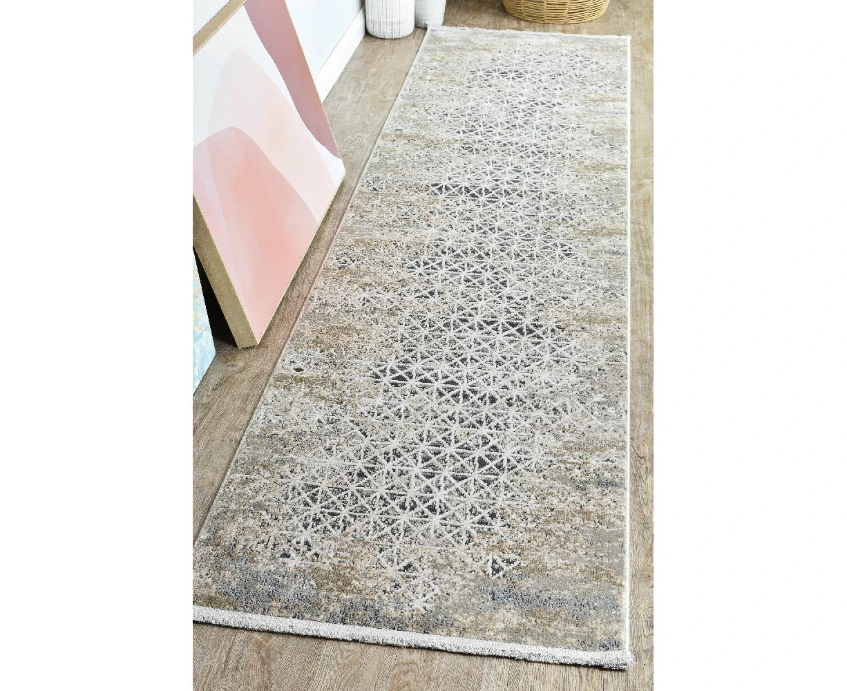 Cheapest Rugs Online Havana Trellis in Beige : Runner Rug