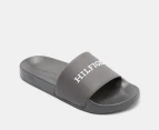 Tommy Hilfiger Men's Embossed Pool Slides - Dark Ash