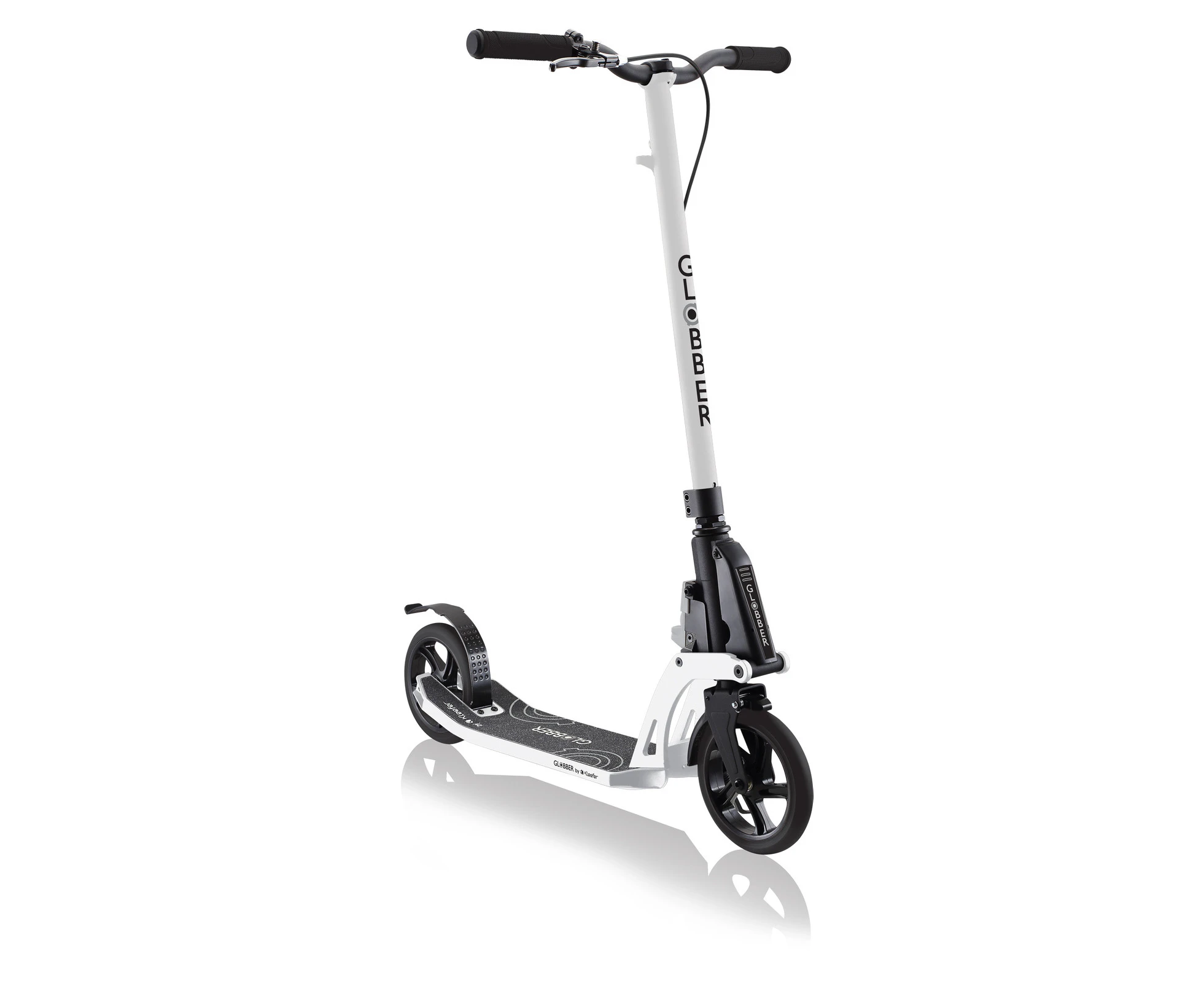 Globber ONE K 180 Deluxe Scooter w Handbrake -  White