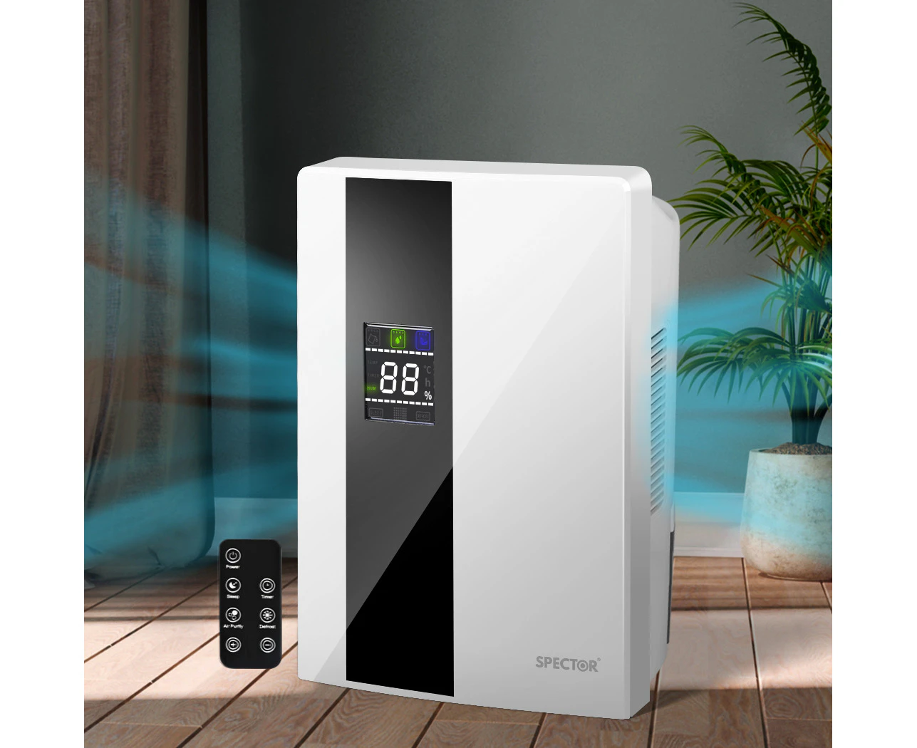 Spector Dehumidifier Air Purifier 2200ml Portable Dual-core 90W Efficient Dryer