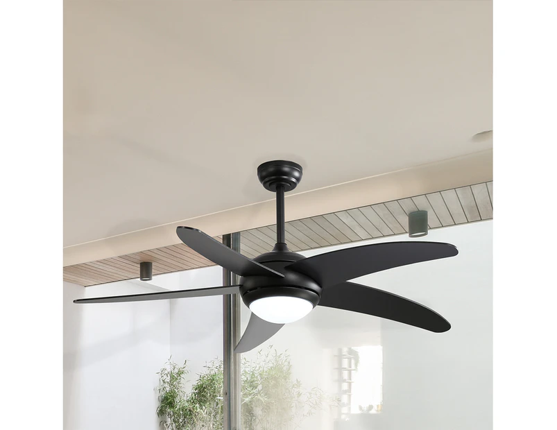 Spector 52'' Ceiling Fan LED Light DC Motor Remote Control 5 Speed Wooden Blade