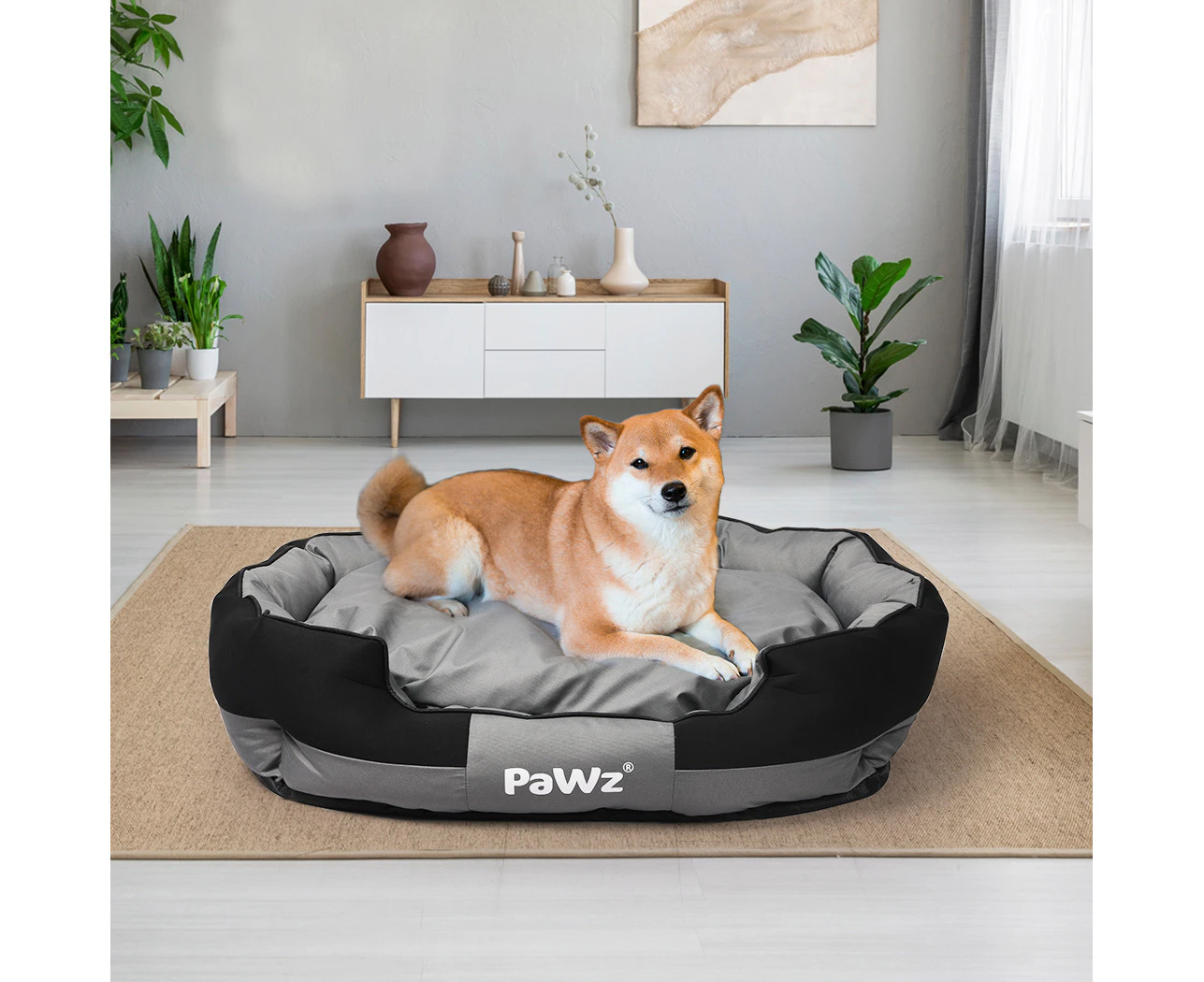 Pawz Waterproof Pet Dog Calming Bed Memory Foam Removable Washable M L XL