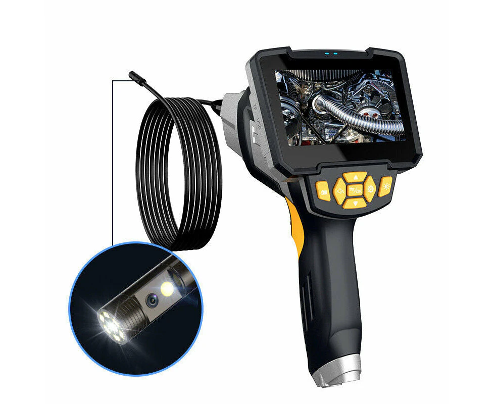 Handheld Dual-Lens Endoscope 4.3" Screen 8Mm Inspection Camera Borescope Tools