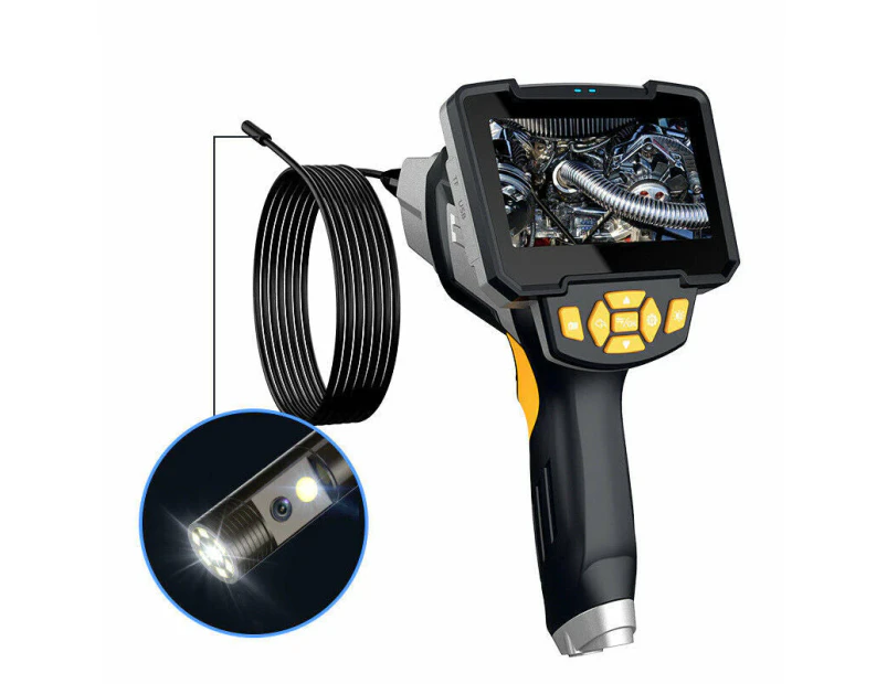 Handheld Dual-Lens Endoscope 4.3" Screen 8Mm Inspection Camera Borescope Tools