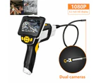 Handheld Dual-Lens Endoscope 4.3" Screen 8Mm Inspection Camera Borescope Tools