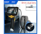 Handheld Dual-Lens Endoscope 4.3" Screen 8Mm Inspection Camera Borescope Tools