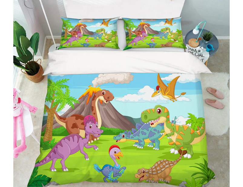 Dinosaur king single quilt cover hotsell