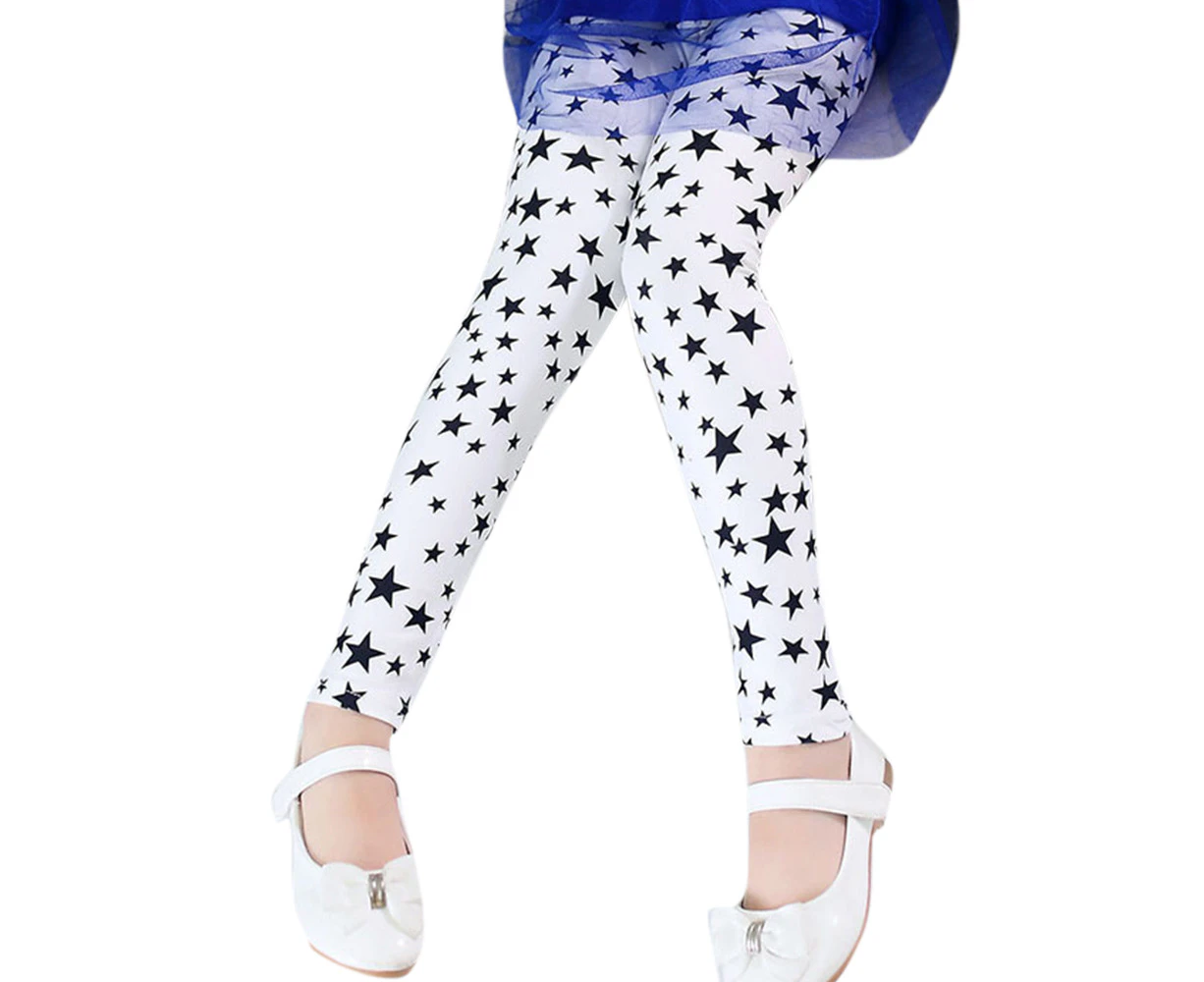 Child Girls Skinny Leggings Floral Tights Elastic Pants Trousers Soft Party Casual Bottoms