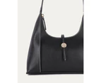 Jo Mercer Women's Shilo Shoulder Bag Black Leather