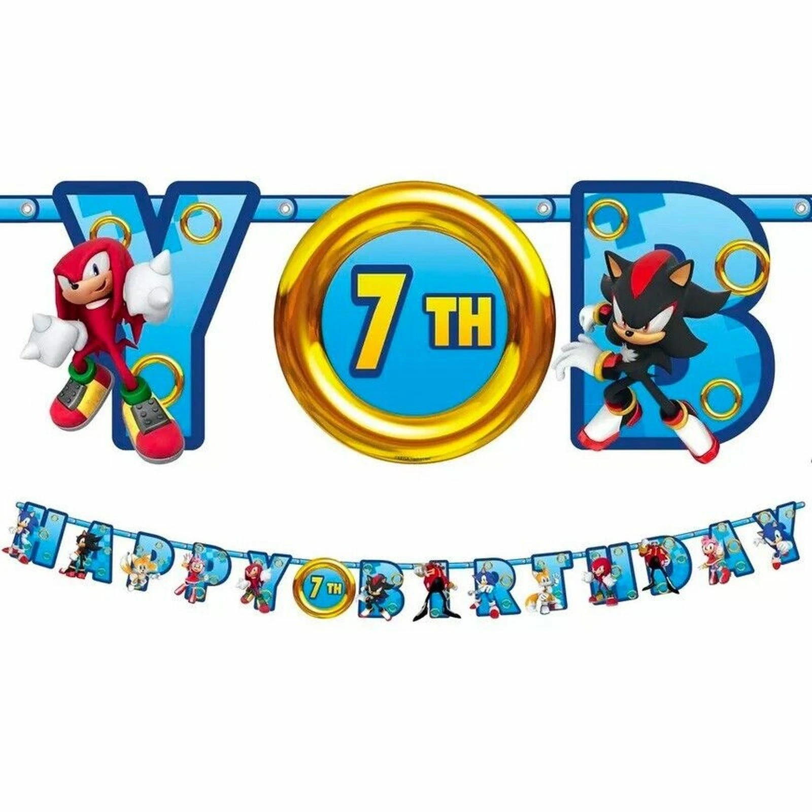 Sonic Jumbo Happy Birthday Add-An-Age Letter Banner Kit