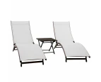 Coral Springs Lounger 3 pc Set - Aluminium Pearl