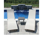 Coral Springs Lounger 3 pc Set - Aluminium Pearl