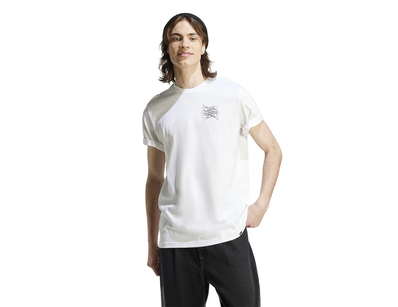 Adidas Men's Brand Love Varsity Tee / T-Shirt / Tshirt - White